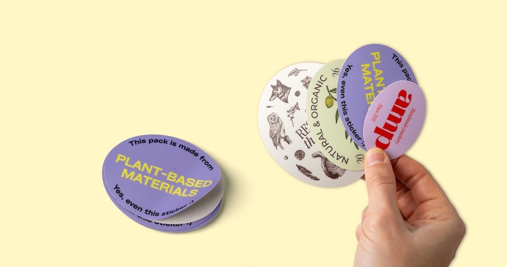 PlantBased oval cut stickers