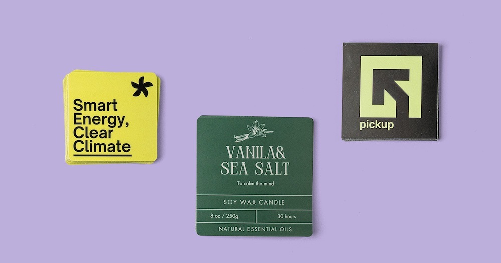 PlantBased square cut stickers